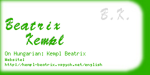 beatrix kempl business card